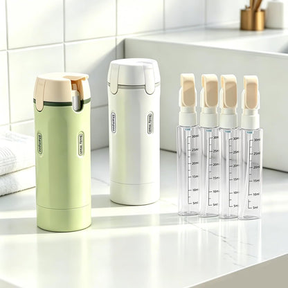 Organizador de Viaje 4 en 1 | Botellas Recargables a Prueba de Fugas